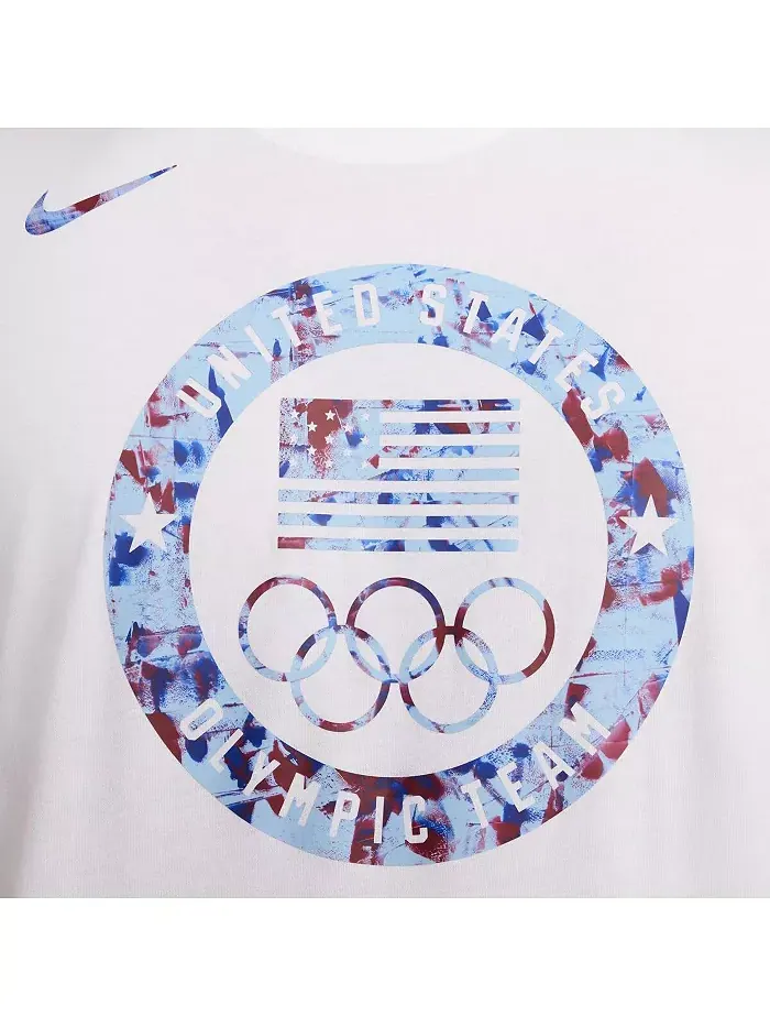 Мужская белая футболка Team USA Puck Club Nike — изображение 2 из 3