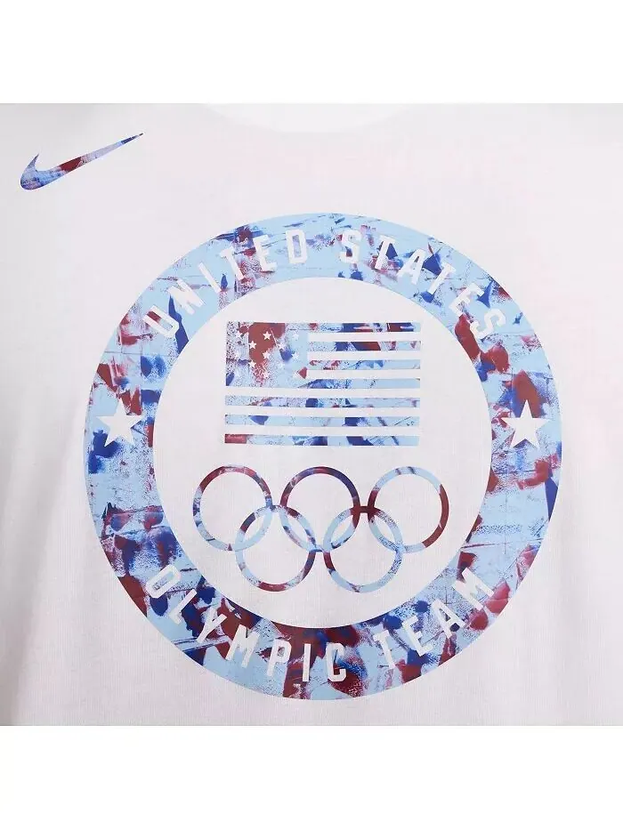 Мужская белая футболка Team USA Puck Club Nike — изображение 2 из 3, белый