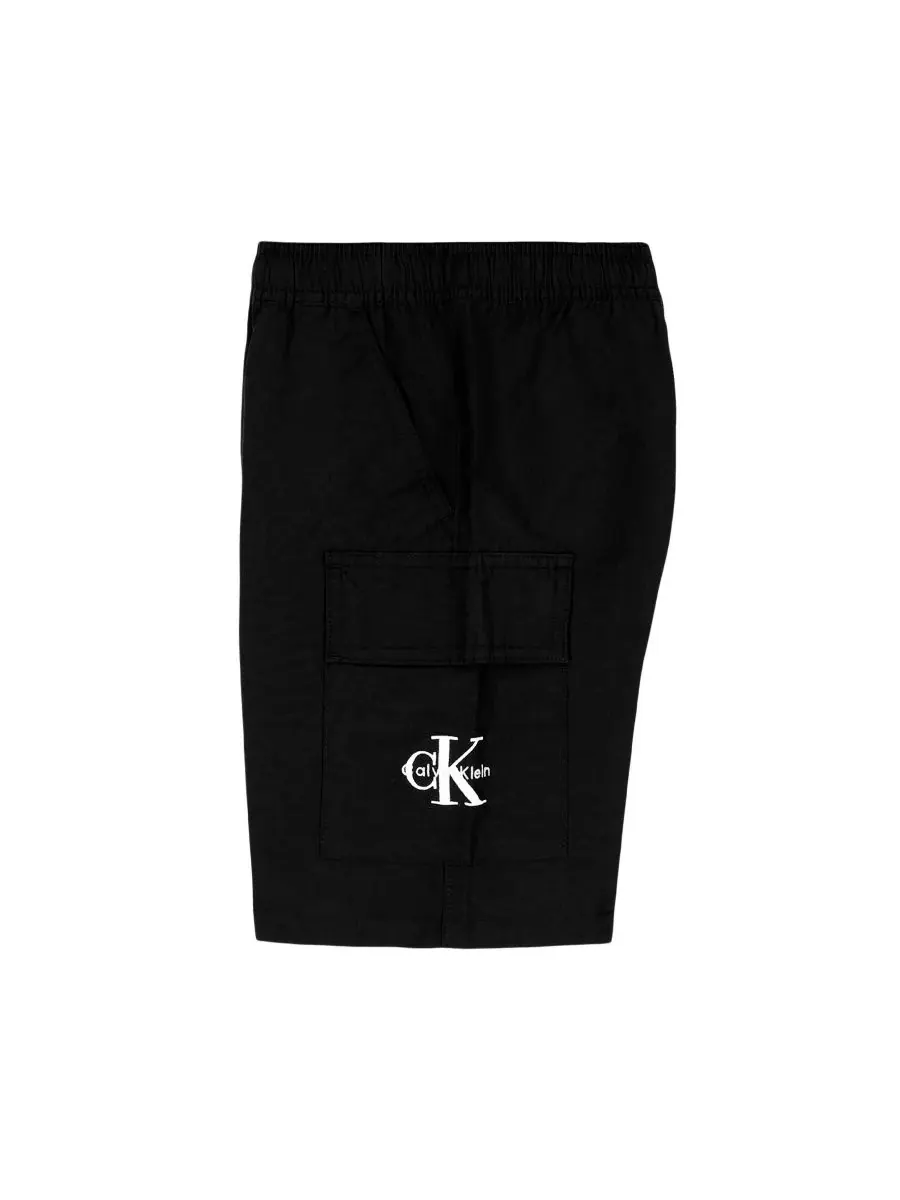 Детские шорты-карго из технологичной ткани, размер 8-20 Calvin Klein — изображение 6 из 8, черный