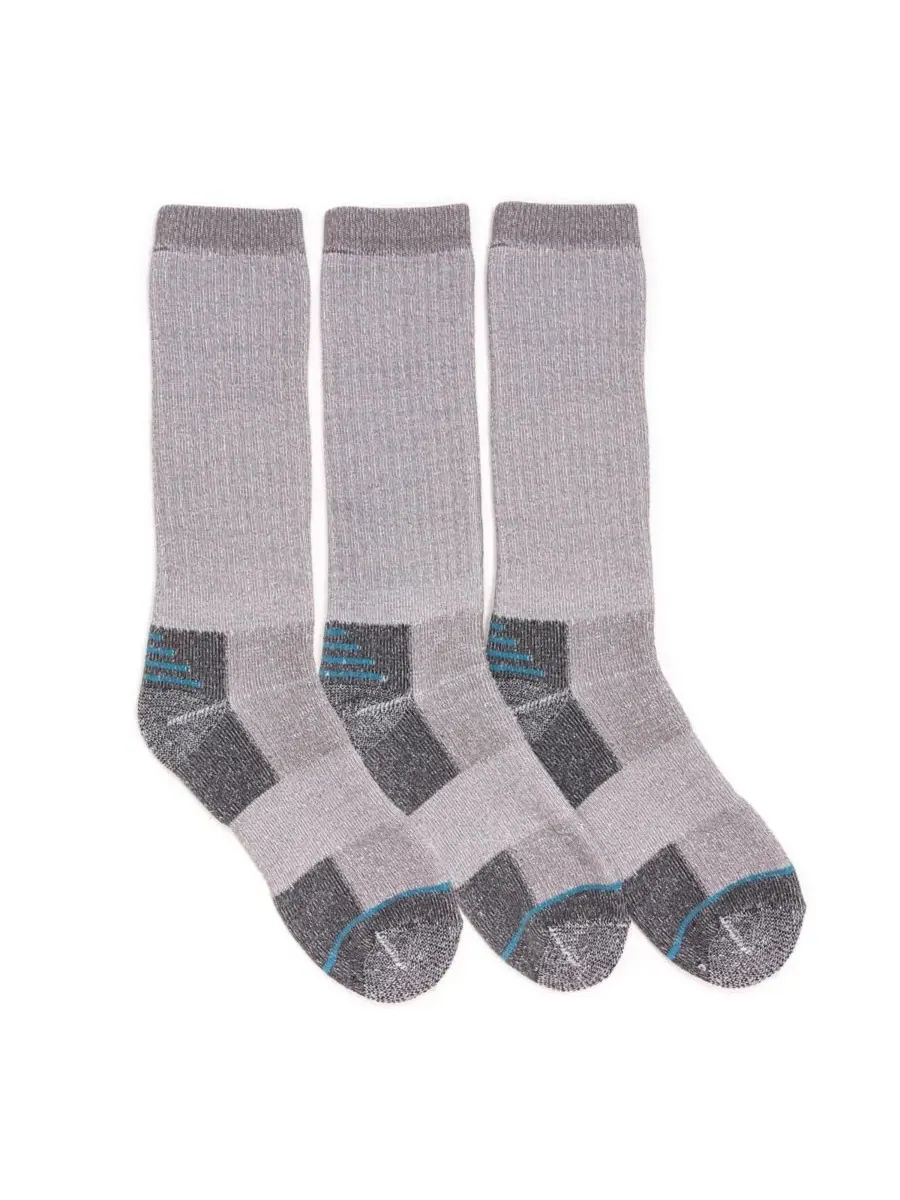 Мужские рабочие хлопковые носки Ruff & Tuff, упаковка из 3 пар MUK LUKS — изображение 1 из 3, серый