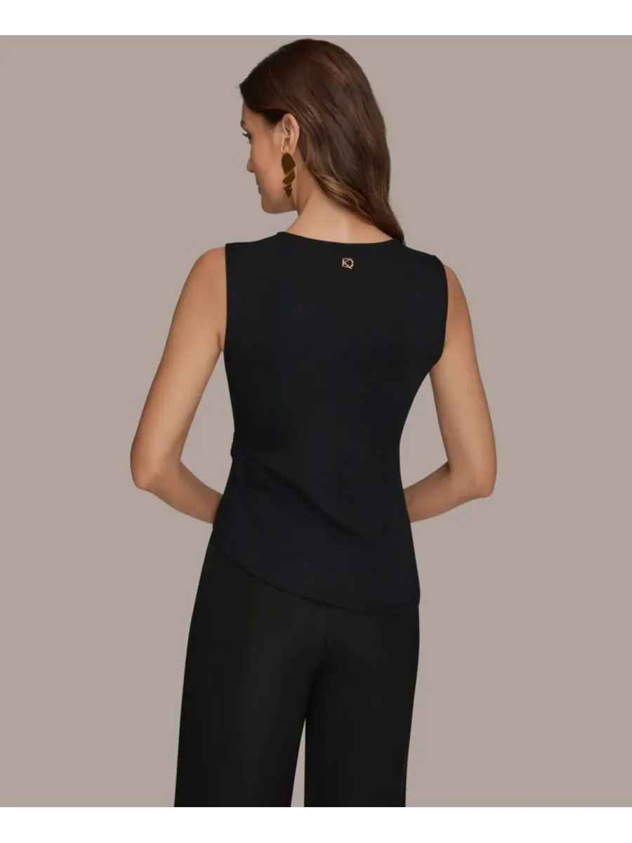 Женская футболка с круглым вырезом Donna Karan New York — изображение 2 из 5, черный