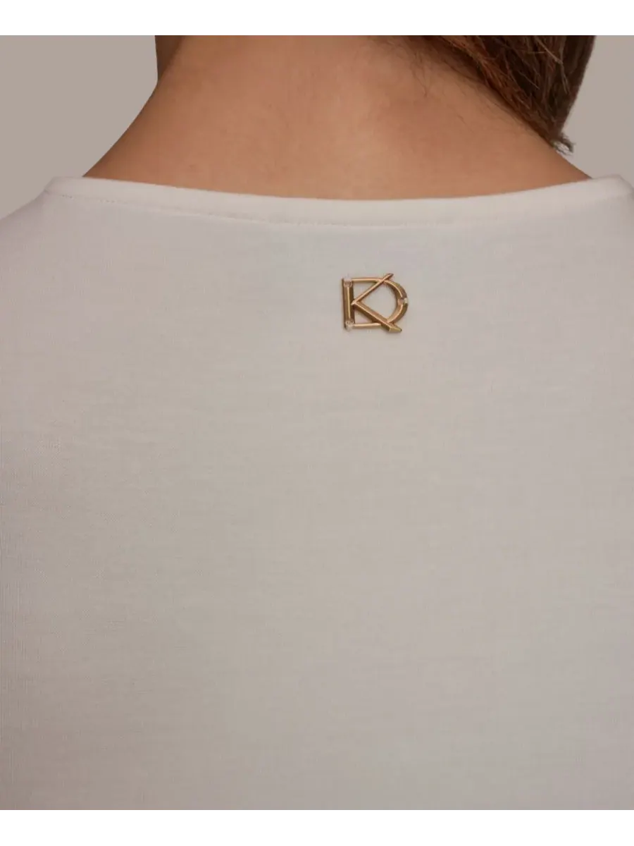 Женская футболка с круглым вырезом Donna Karan New York — изображение 4 из 6, белый