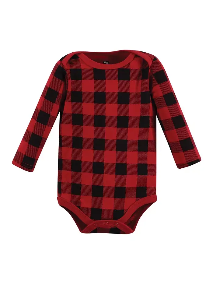 Боди для мальчиков из хлопка с длинным рукавом, Wild Buffalo, комплект из 7 штук Hudson Baby — изображение 5 из 9