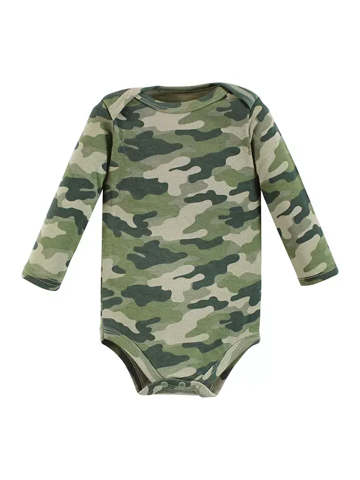 Боди для мальчиков из хлопка с длинным рукавом, Wild Buffalo, комплект из 7 штук Hudson Baby — изображение 7 из 9