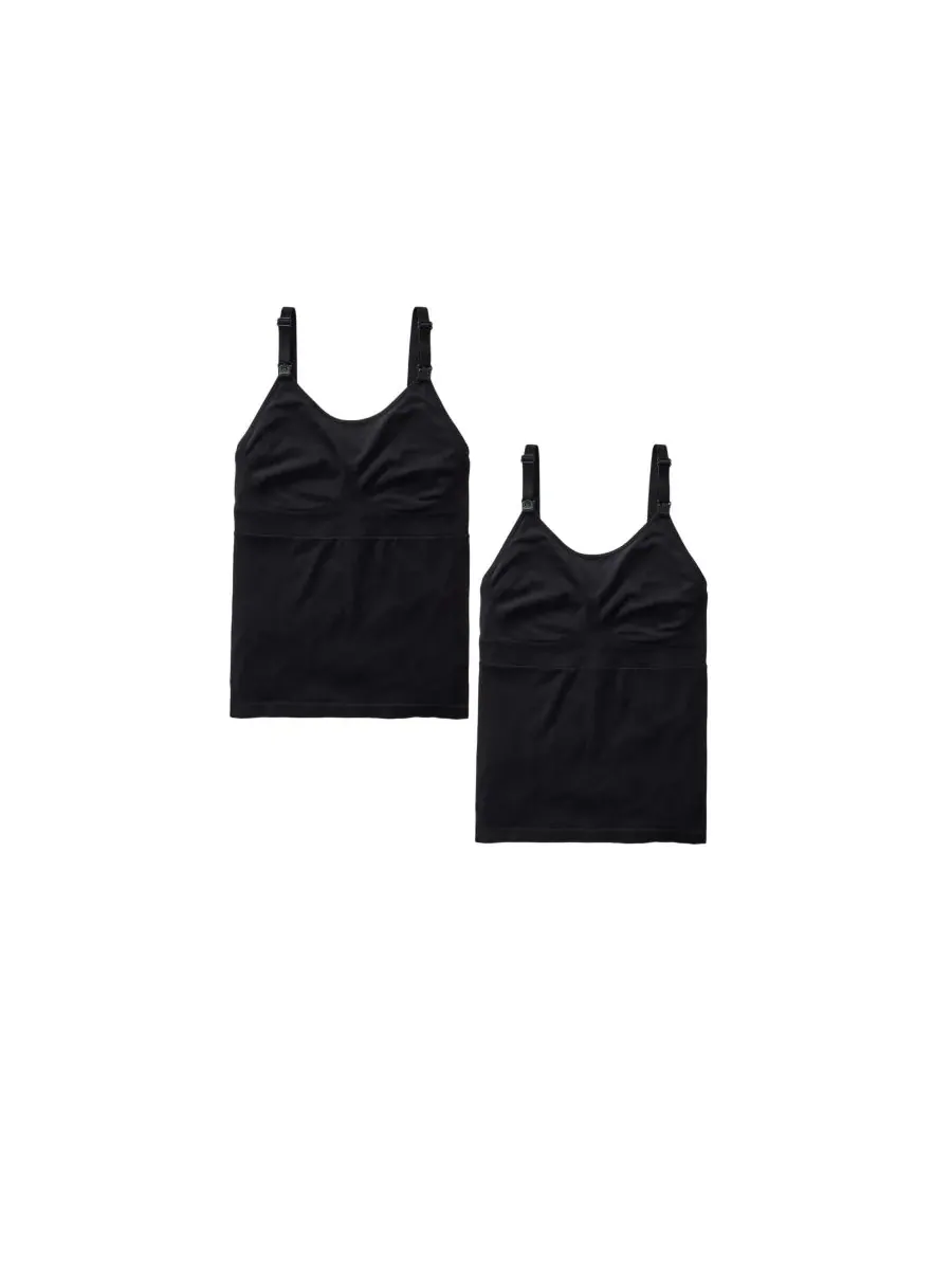 Комплект из двух маек для кормления и сцеживания Maternity Ingrid + Isabel Basics — изображение 1 из 6, черный/черный