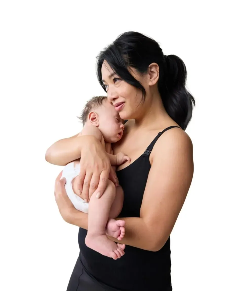 Комплект из двух маек для кормления и сцеживания Maternity Ingrid + Isabel Basics — изображение 5 из 6, черный/черный
