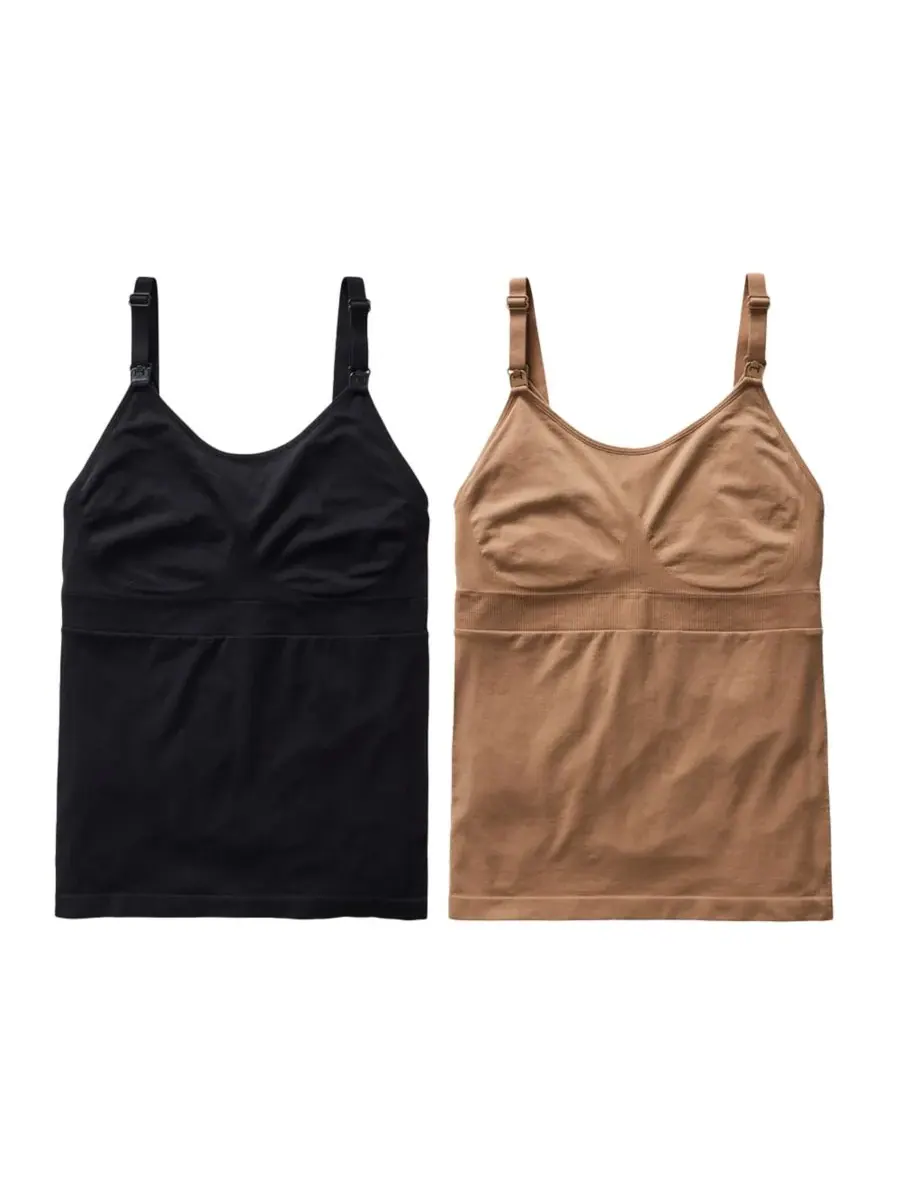 Комплект из двух маек для кормления и сцеживания Maternity Ingrid + Isabel Basics — изображение 1 из 7, черный