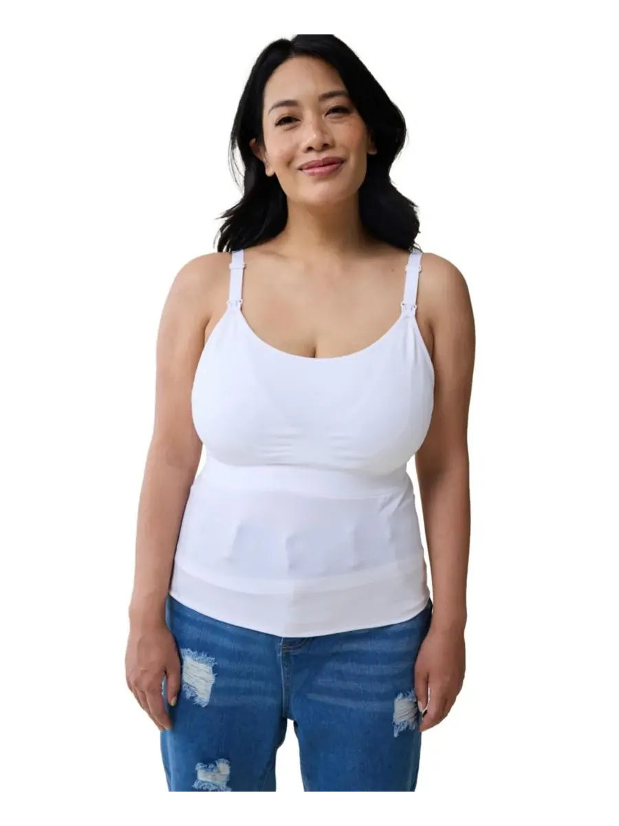 Комплект из двух маек для кормления и сцеживания Maternity Ingrid + Isabel Basics — изображение 3 из 5, белый/белый