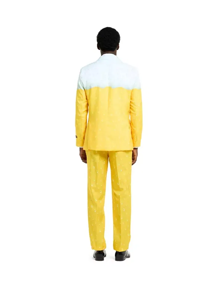 Мужской пивной костюм - с галстуком-открывалкой Slim Fit - желтый Suitmeister — изображение 2 из 2