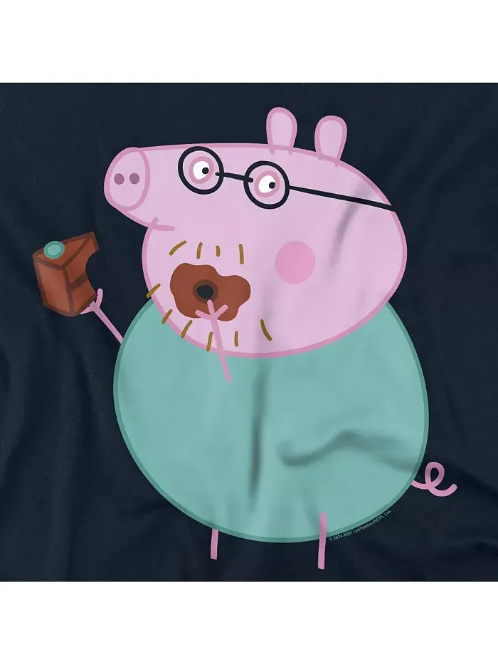 Мужская футболка Peppa Pig с изображением живота Папы Свина Hasbro+ — изображение 2 из 3, синий