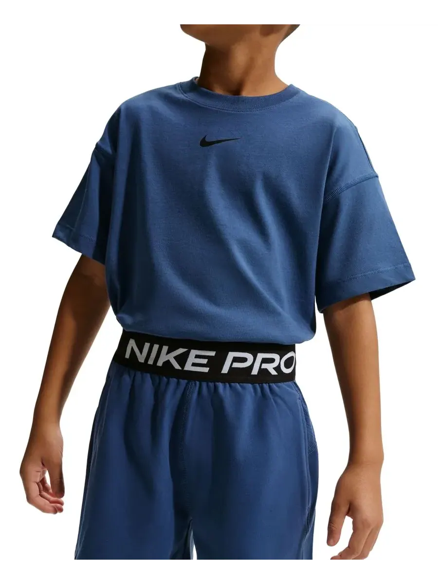 Детские флисовые шорты Pro Dri-FIT для мальчиков 8-20 лет Nike — изображение 3 из 5, темно-синий/белый/черный