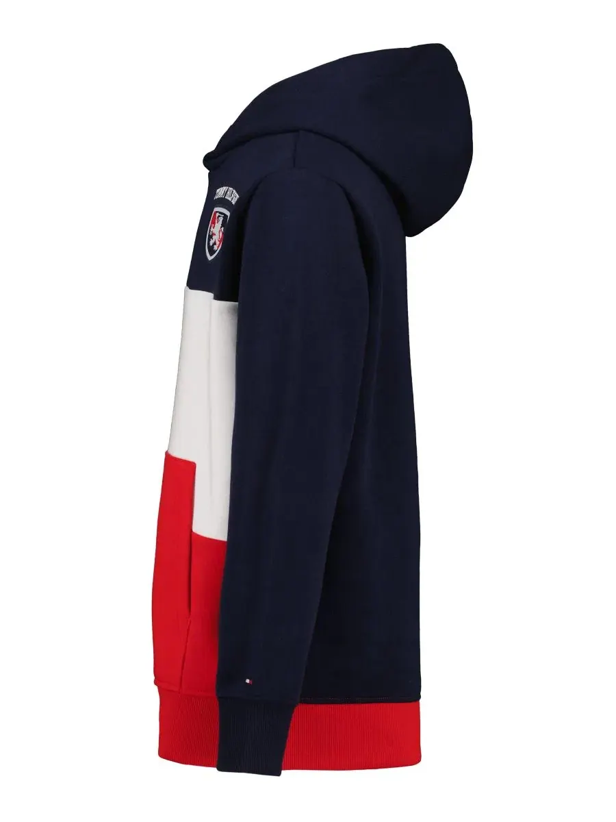 Худи с цветовыми блоками и логотипом Tommy Hilfiger — изображение 7 из 9, темно-синий