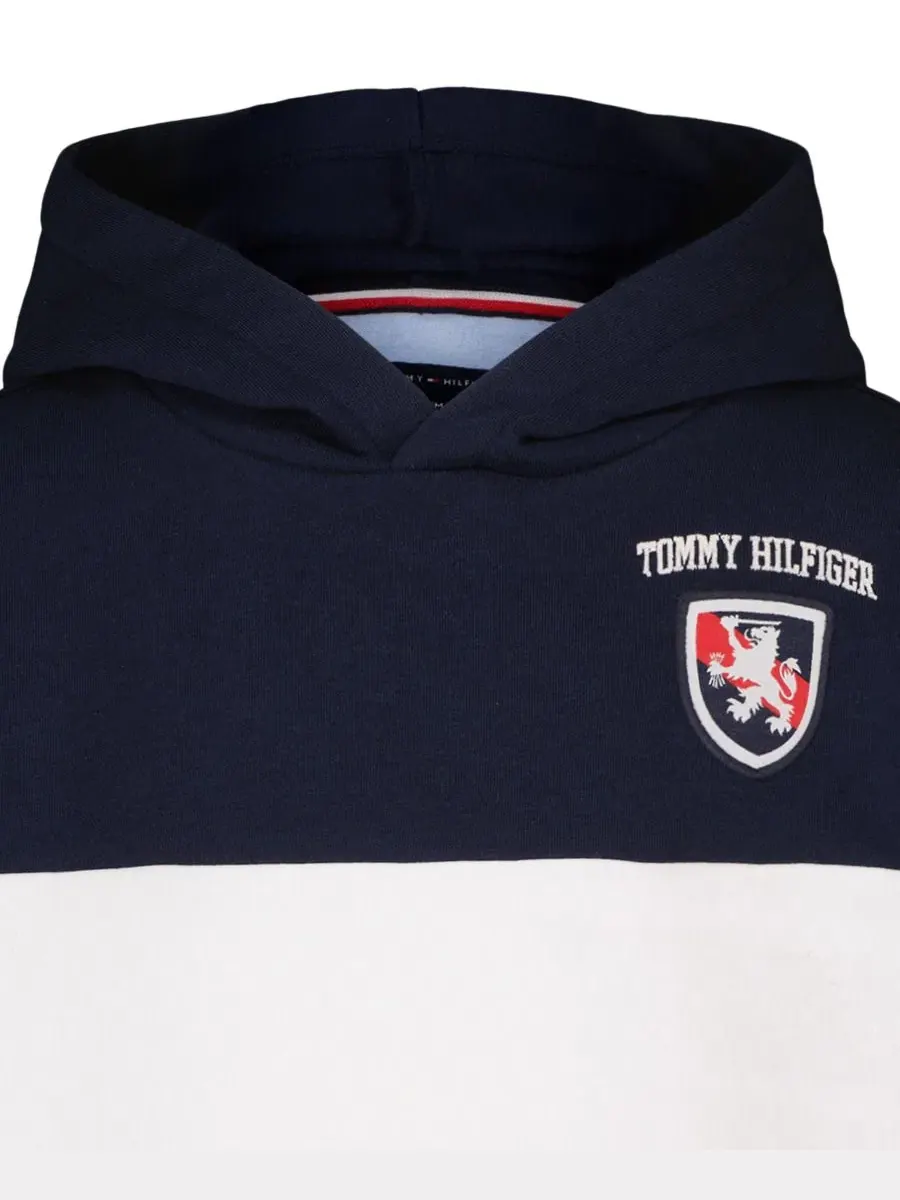 Худи с цветовыми блоками и логотипом Tommy Hilfiger — изображение 8 из 9, темно-синий
