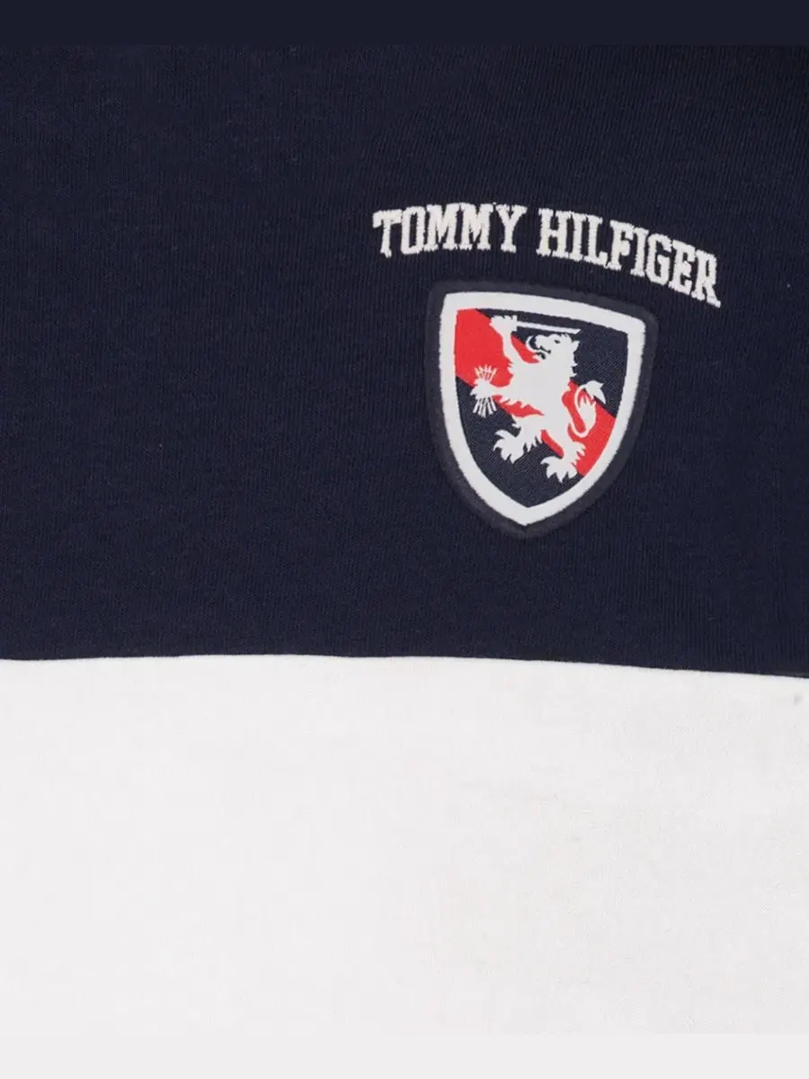 Худи с цветовыми блоками и логотипом Tommy Hilfiger — изображение 9 из 9, темно-синий