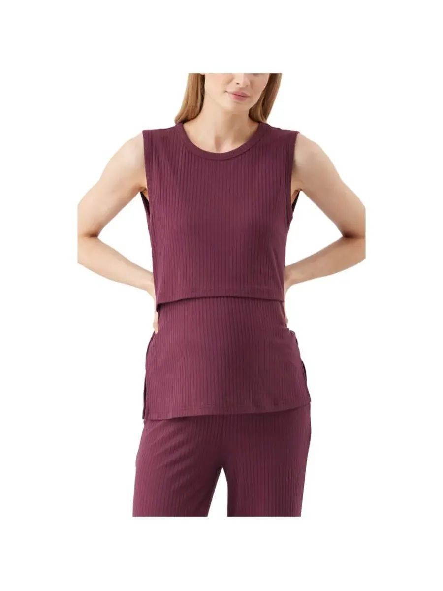 Ripe Maternity Майка для кормления Maternity Ripe Peter Rib, бордовая — изображение 1 из 6, коричневый