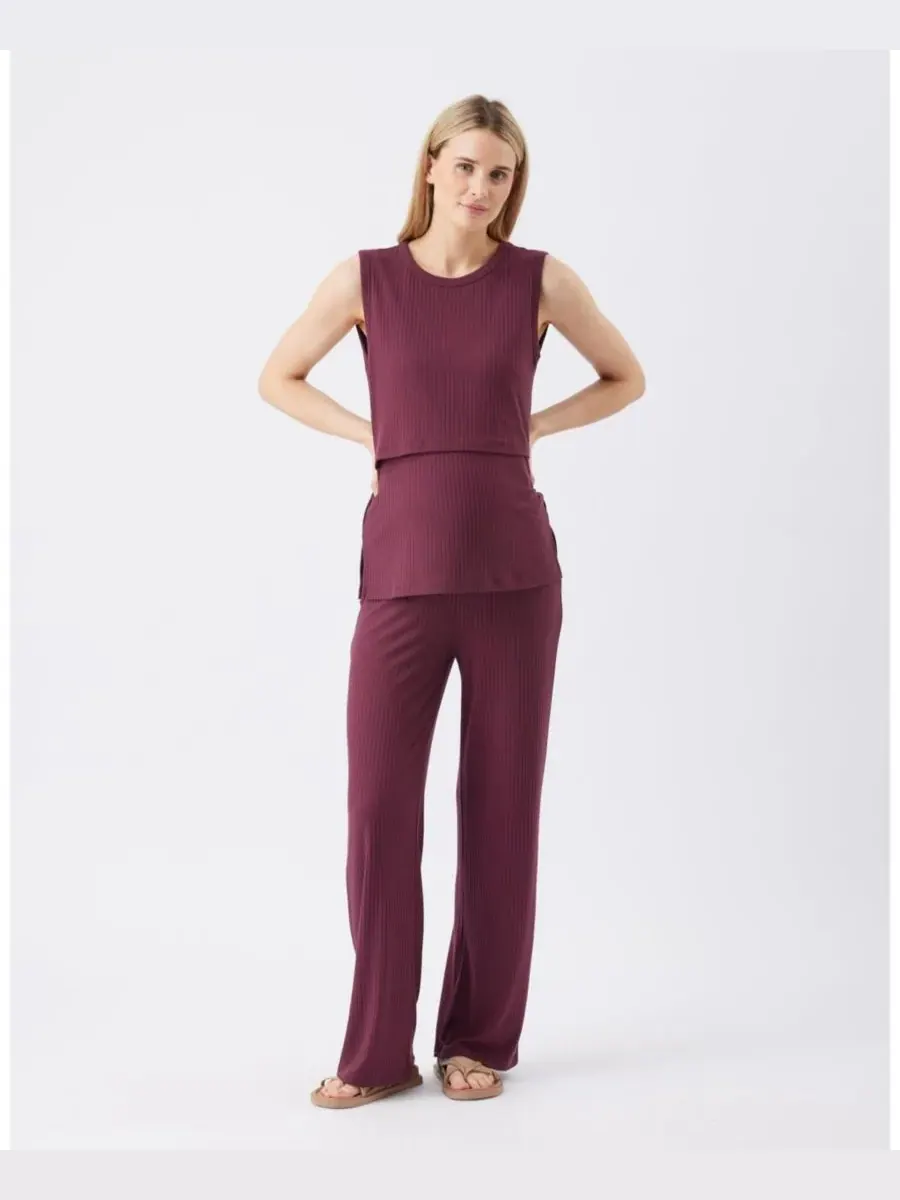 Ripe Maternity Майка для кормления Maternity Ripe Peter Rib, бордовая — изображение 6 из 6, коричневый