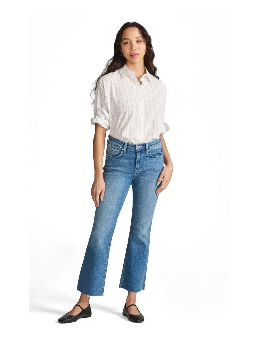 Джинсы клеш женские с заниженной талией, Vicky Mavi Jeans — изображение 1 из 4, синий
