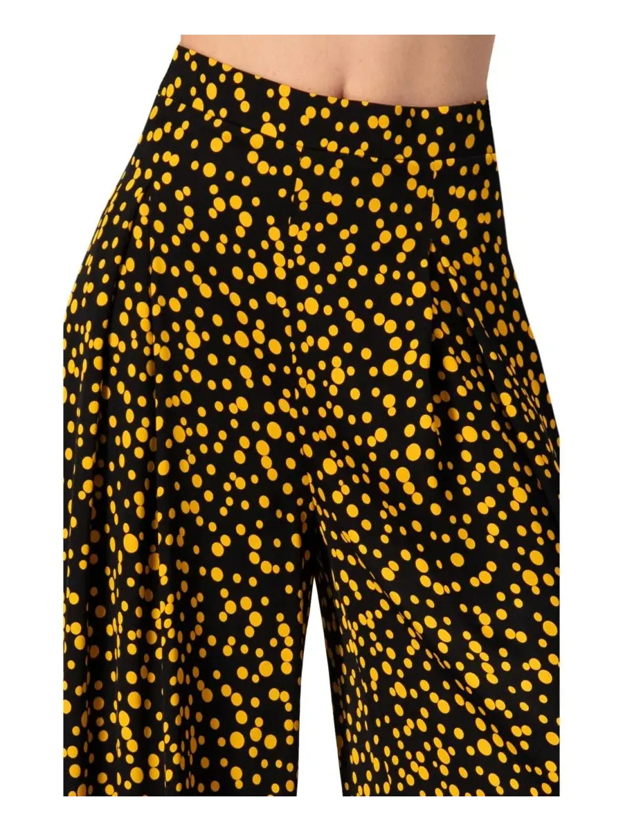 Широкие брюки с принтом в горошек Polka Dot Ivonne — изображение 6 из 6, черный