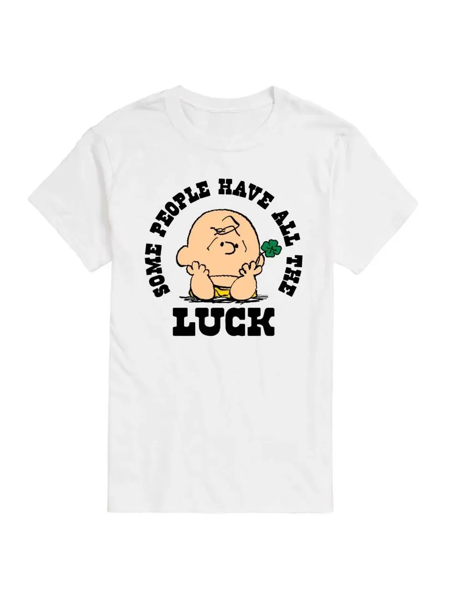 Мужская футболка с коротким рукавом и графическим принтом "Peanuts All The Luck" AIRWAVES — изображение 1 из 3, белый