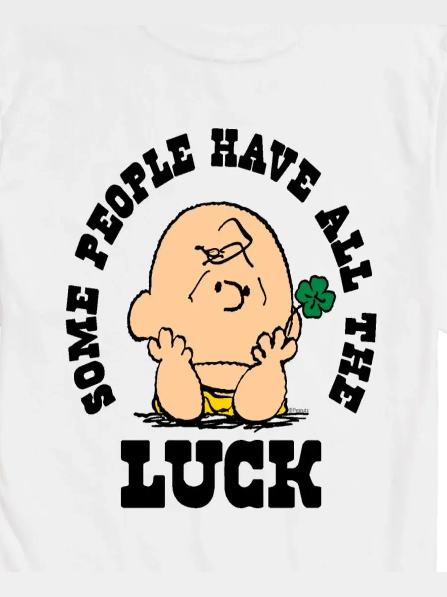 Мужская футболка с коротким рукавом и графическим принтом "Peanuts All The Luck" AIRWAVES — изображение 3 из 3, белый
