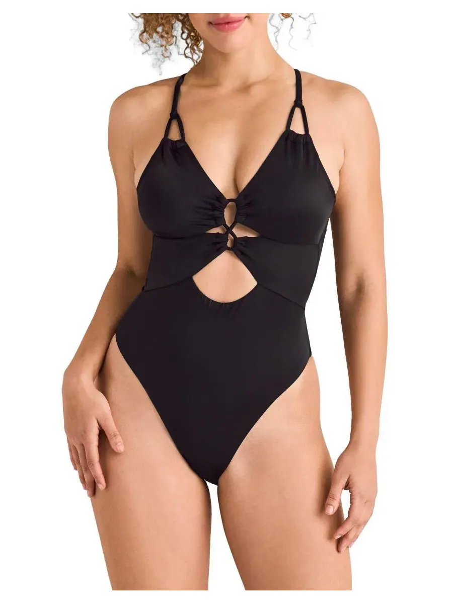 Женский слитный купальник Taryn Swimwear Adore Me — изображение 1 из 4, черный
