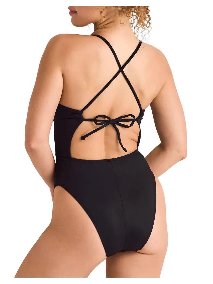 Женский слитный купальник Taryn Swimwear Adore Me — изображение 3 из 4, черный