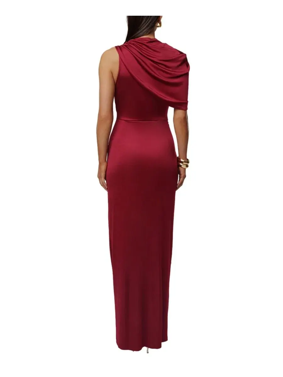 Женское длинное платье Enchanted Drape JLUXLABEL — изображение 4 из 7, бордовый