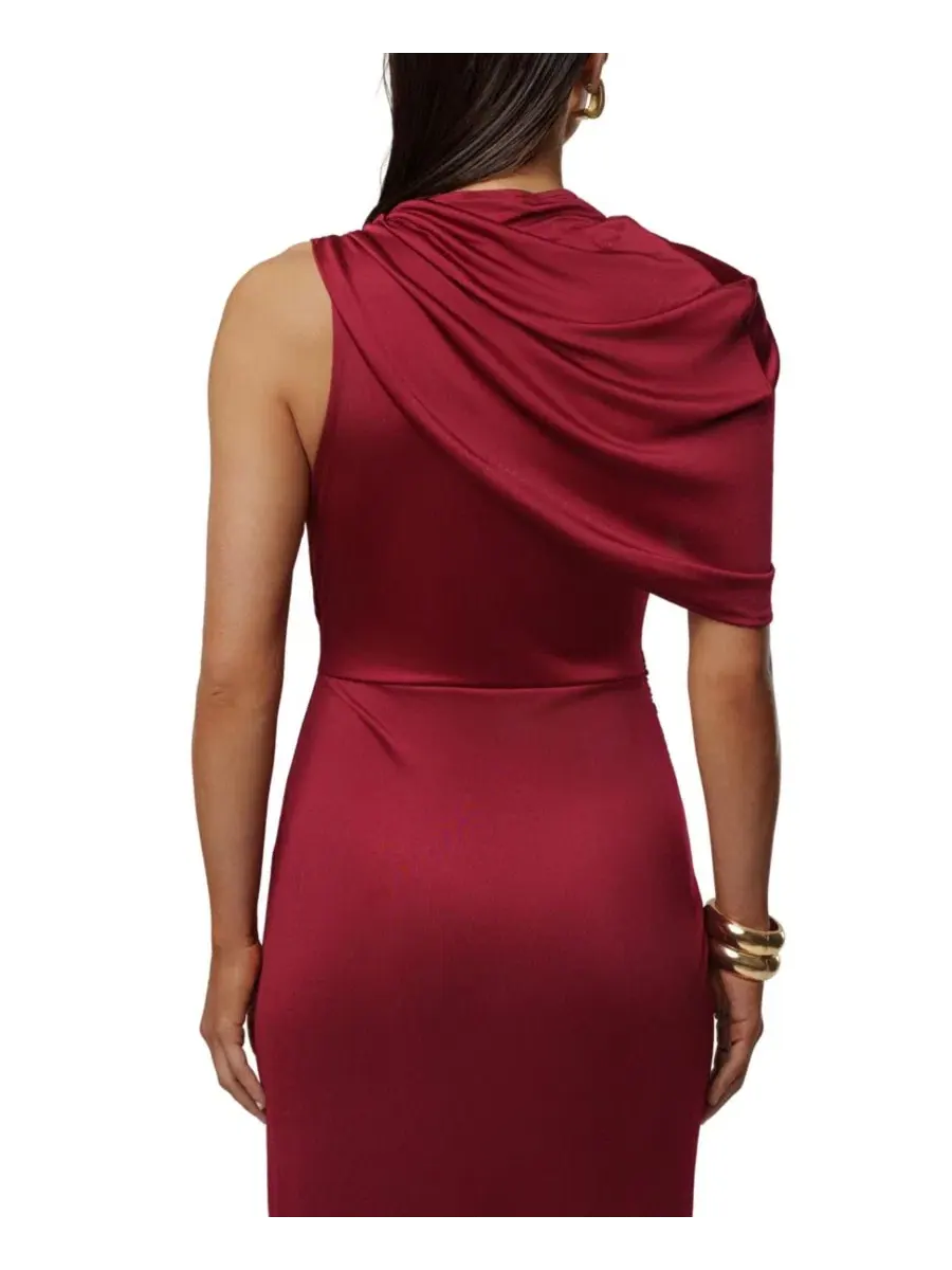 Женское длинное платье Enchanted Drape JLUXLABEL — изображение 7 из 7, бордовый