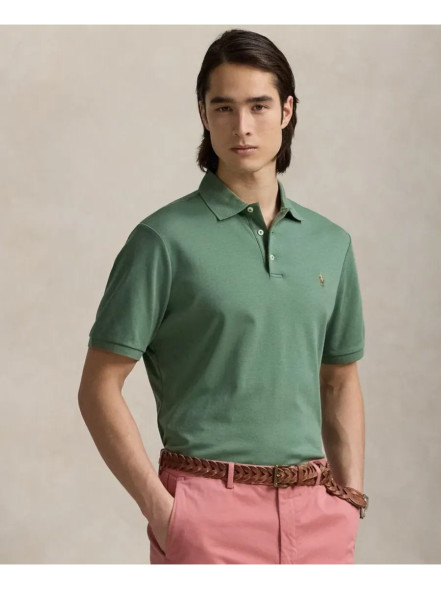 Поло из хлопкового пике с коротким рукавом Polo Ralph Lauren — изображение 1 из 7, усталость