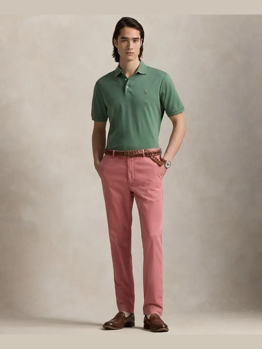 Поло из хлопкового пике с коротким рукавом Polo Ralph Lauren — изображение 2 из 7, усталость