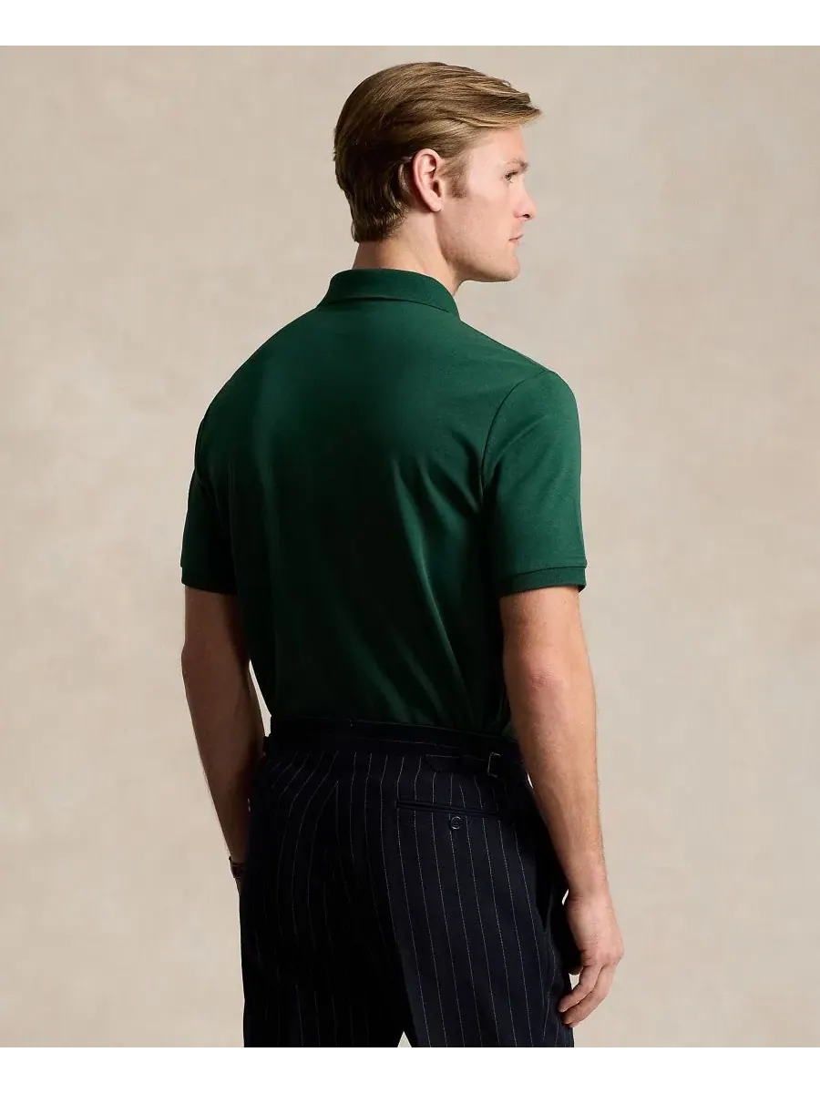 Поло из хлопкового пике с коротким рукавом Polo Ralph Lauren — изображение 5 из 7, усталость