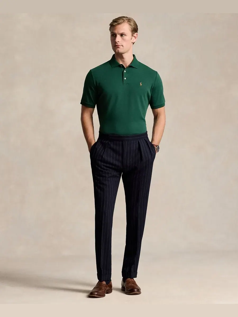 Поло из хлопкового пике с коротким рукавом Polo Ralph Lauren — изображение 7 из 7, усталость