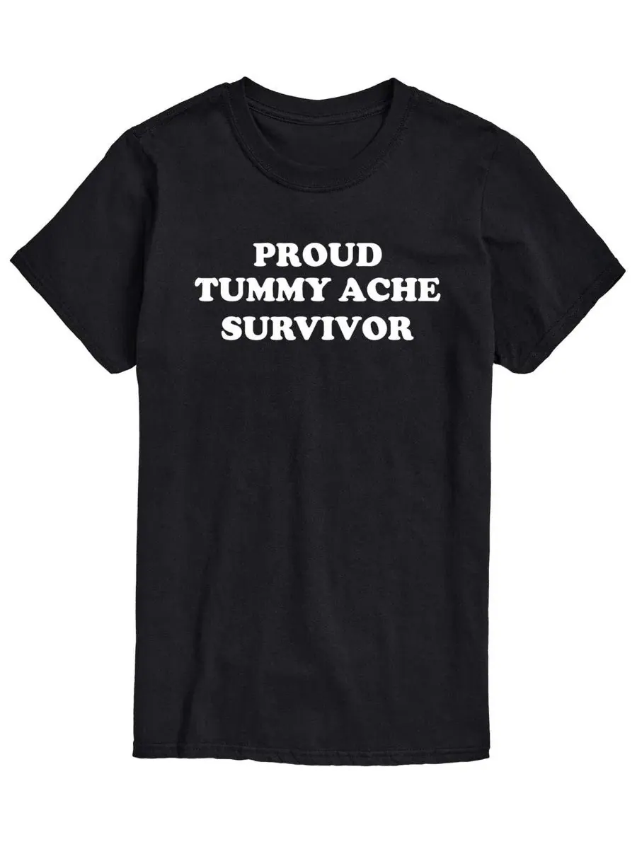 Футболка с графическим принтом Proud Tummy Ache Survivor AIRWAVES — изображение 1 из 3, черный