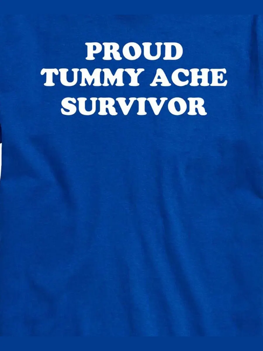 Футболка с коротким рукавом, с графическим принтом, Proud Tummy Ache Survivor AIRWAVES — изображение 3 из 3, синий
