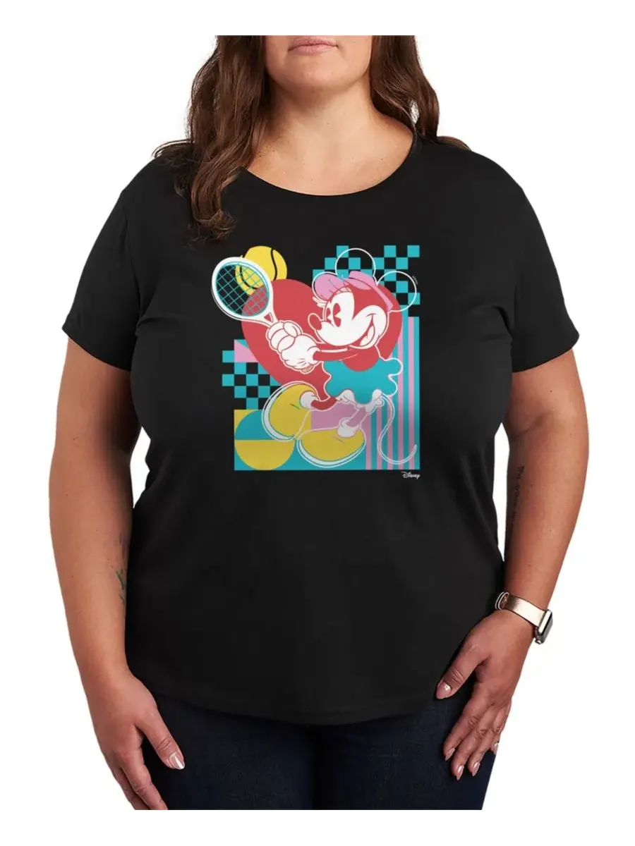 Футболка с принтом Minnie Tennis Plus Size Hybrid Apparel — изображение 1 из 3, черный