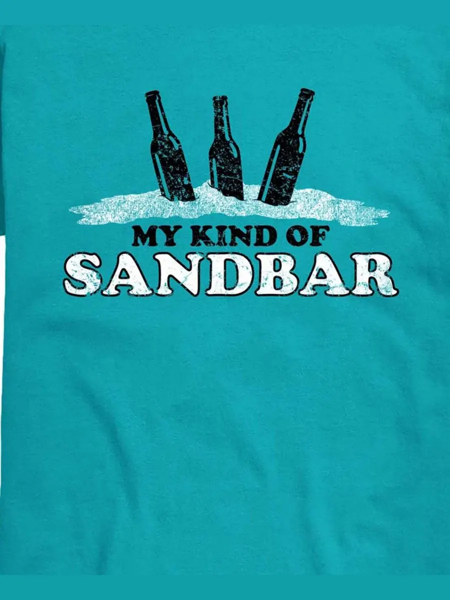 Футболка с принтом My Kind Of Sandbar Bottles AIRWAVES — изображение 3 из 3, синий