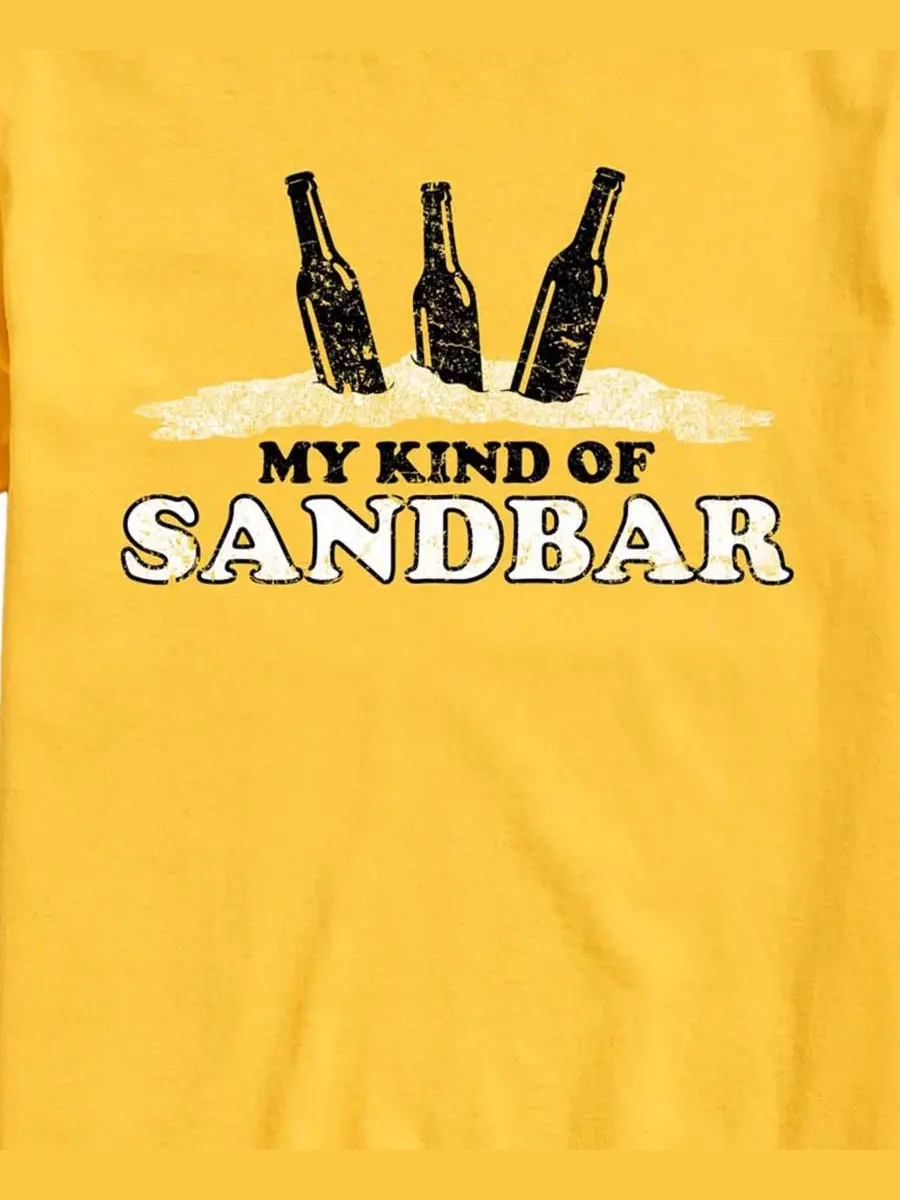 Футболка с принтом My Kind Of Sandbar Bottles AIRWAVES — изображение 3 из 3, желтый