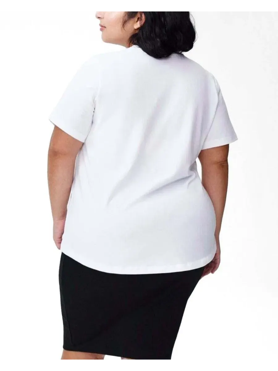 Женская футболка большого размера Signature Tee Rex Universal Standard — изображение 3 из 3, белый