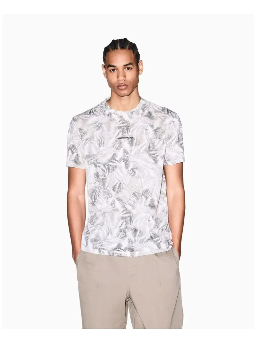 Футболка с принтом IBIZA X Leaf Print A|X Armani Exchange — изображение 1 из 5, мульти