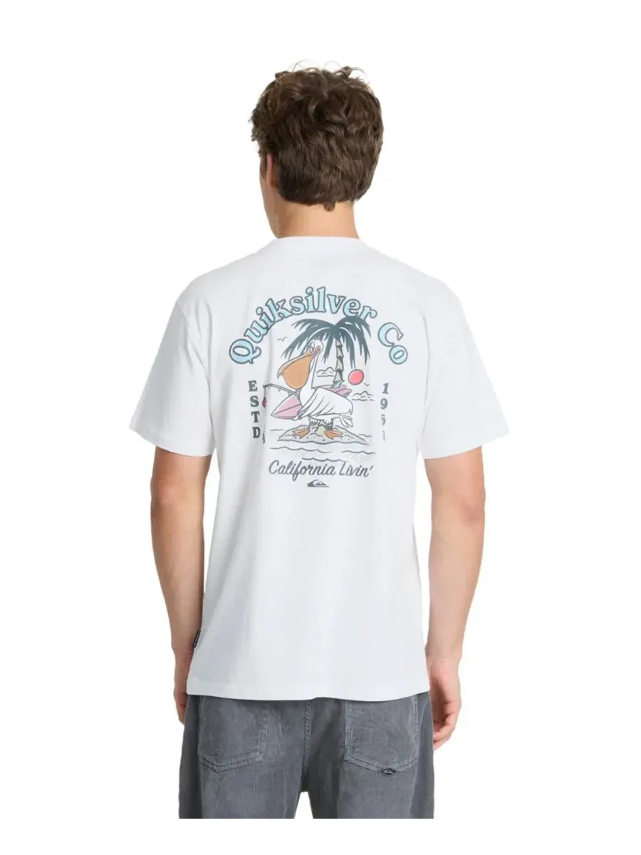 Футболка с принтом Crewneck Graphic Quiksilver — изображение 1 из 4, белый