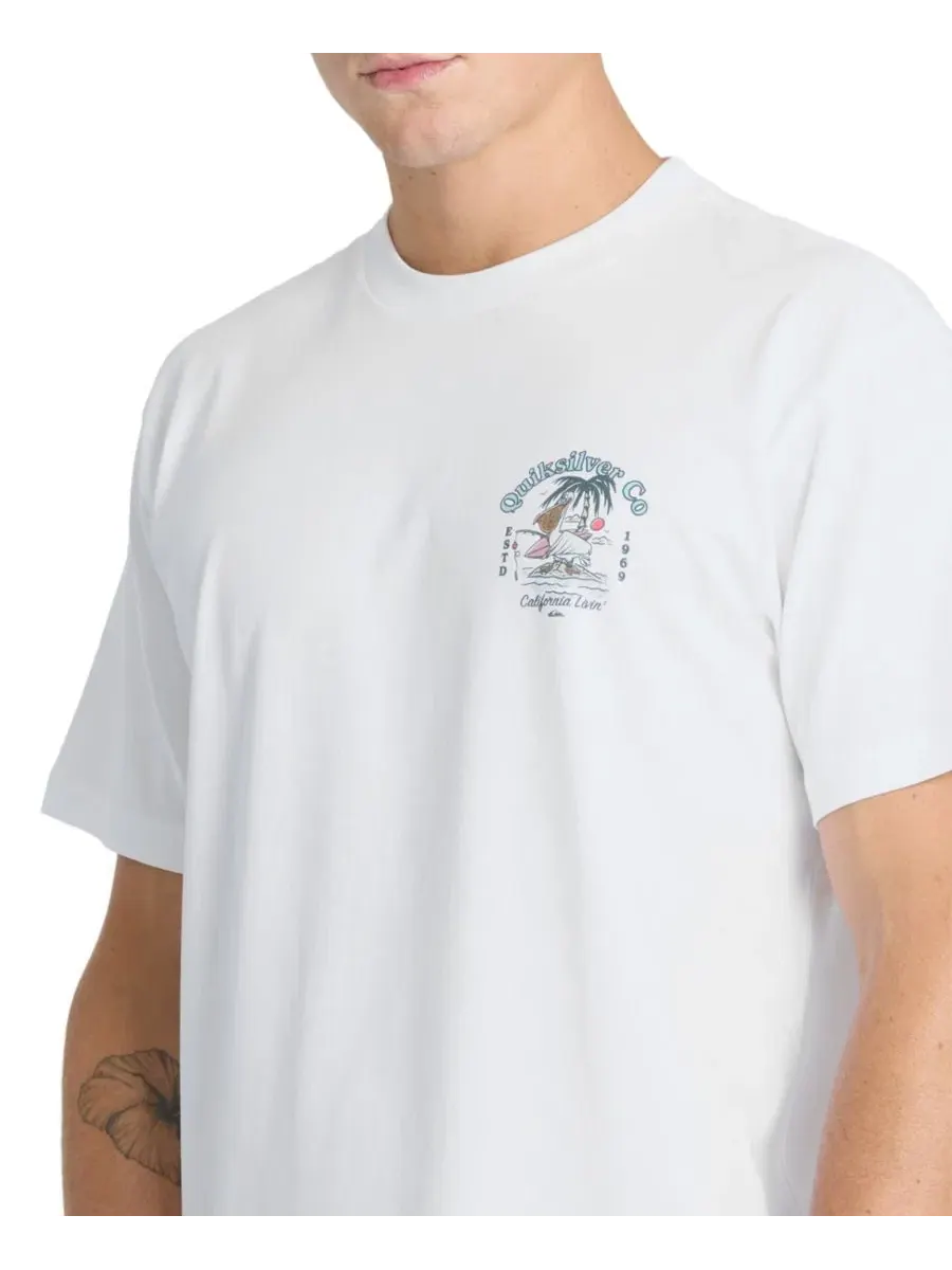 Футболка с принтом Crewneck Graphic Quiksilver — изображение 4 из 4, белый