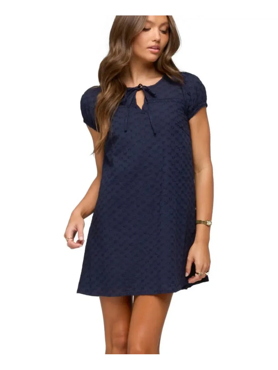 Платье мини Mariella Lacey Eyelet Edikted — изображение 1 из 5, темно-синий