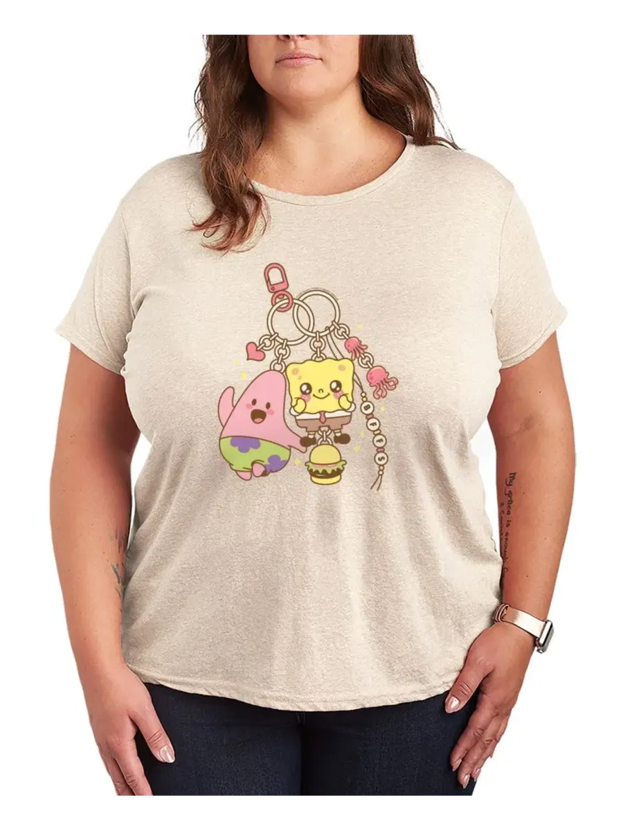 Футболка с принтом SpongeBob SquarePants Kawaii Keychain Hybrid Apparel — изображение 1 из 3, березовый