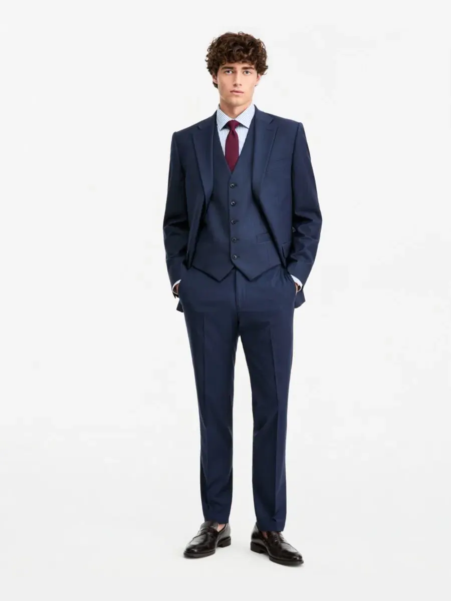 Костюм-тройка мужской с жилетом, Modern Fit Tommy Hilfiger — изображение 2 из 4, синий
