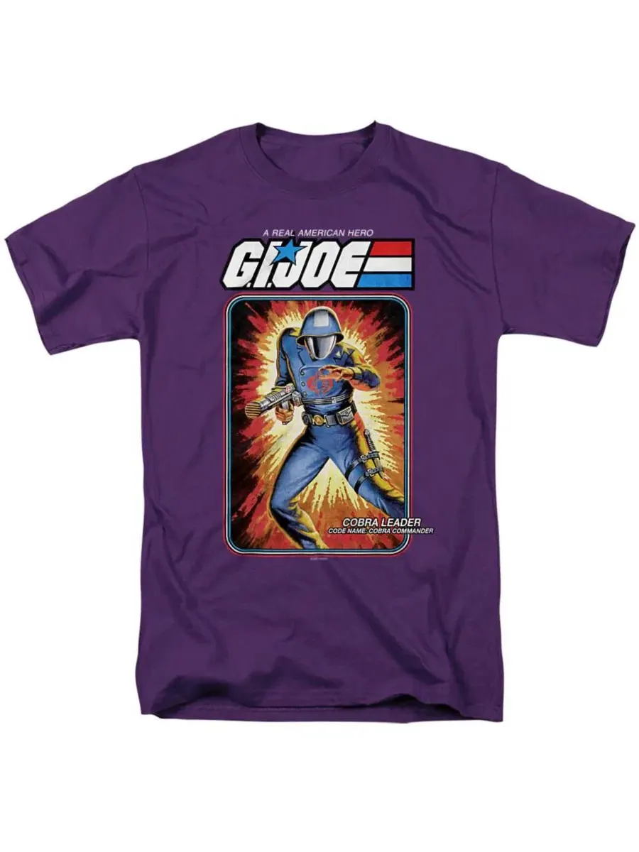 Футболка с принтом G.I. Joe Cobra Commander Card Hasbro+ — изображение 1 из 3, фиолетовый
