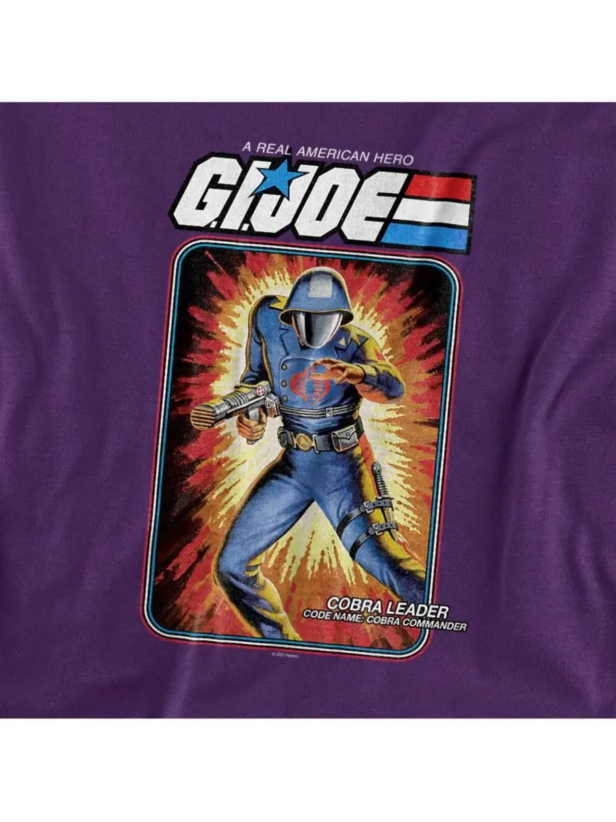 Футболка с принтом G.I. Joe Cobra Commander Card Hasbro+ — изображение 2 из 3, фиолетовый