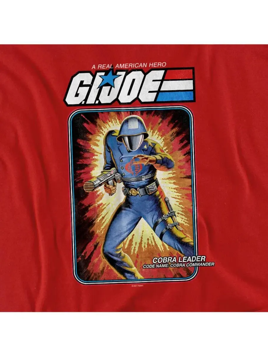 Футболка с принтом G.I. Joe Cobra Commander Card Hasbro+ — изображение 3 из 3, красный