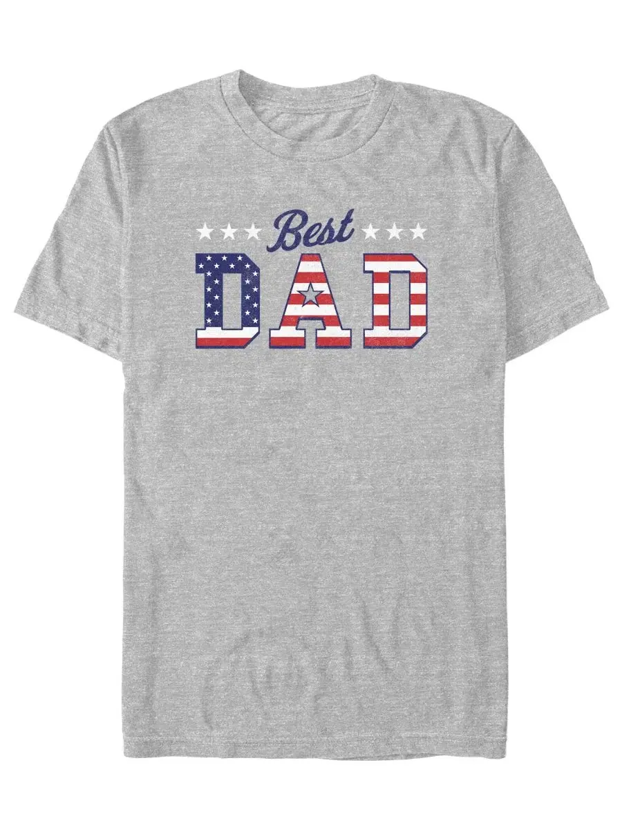 Футболка с коротким рукавом Best Dad American Flag Fifth Sun — изображение 1 из 3, серый