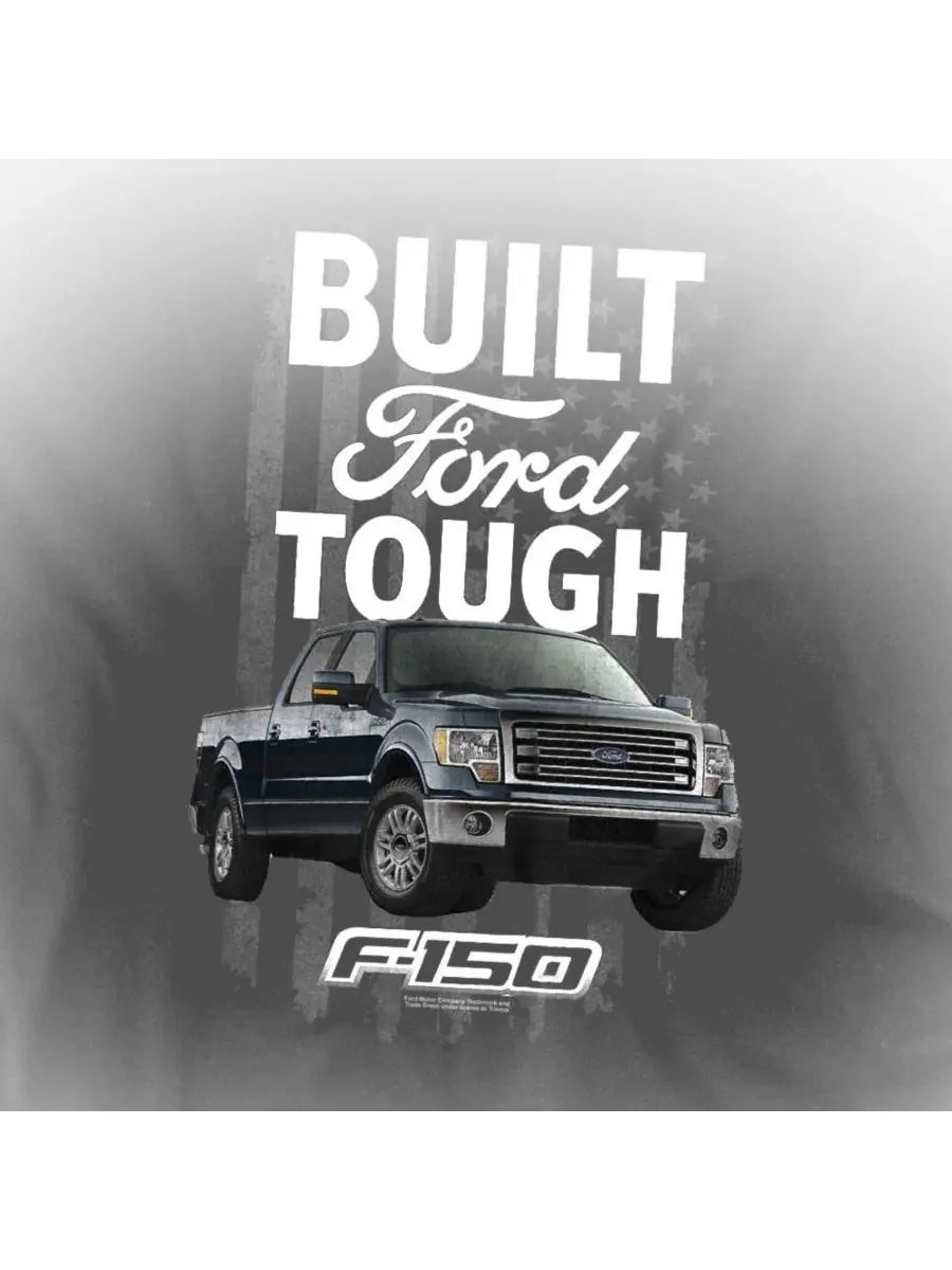Футболка с длинным рукавом Ford Trucks F150 Built Tough USA Mustang — изображение 3 из 3, черный