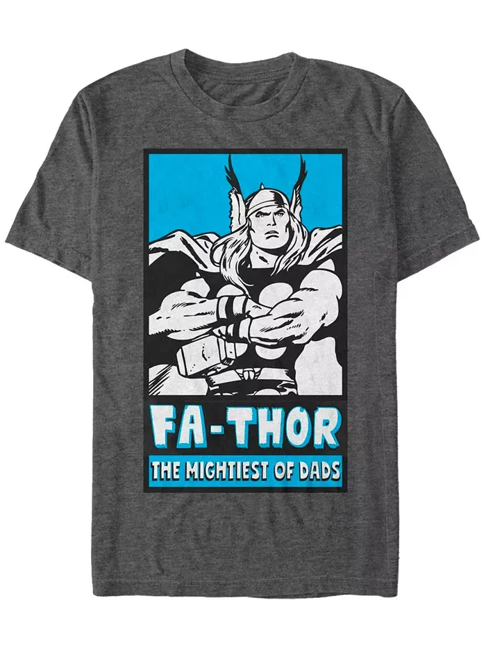 Футболка мужская Marvel Classic Comics Thor Mightiest Of Dads Poster с коротким рукавом Fifth Sun — изображение 1 из 1